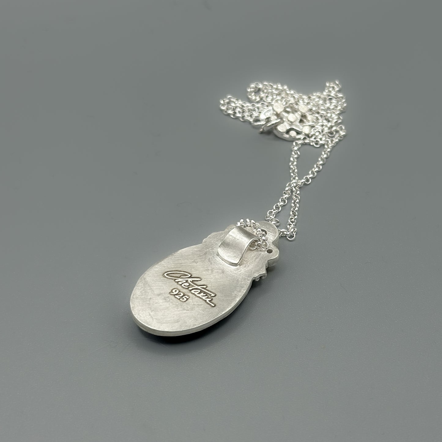 Once I Was a King Pendant Necklace - Vitreous enamel, 24k Gold, Citrine in Silver
