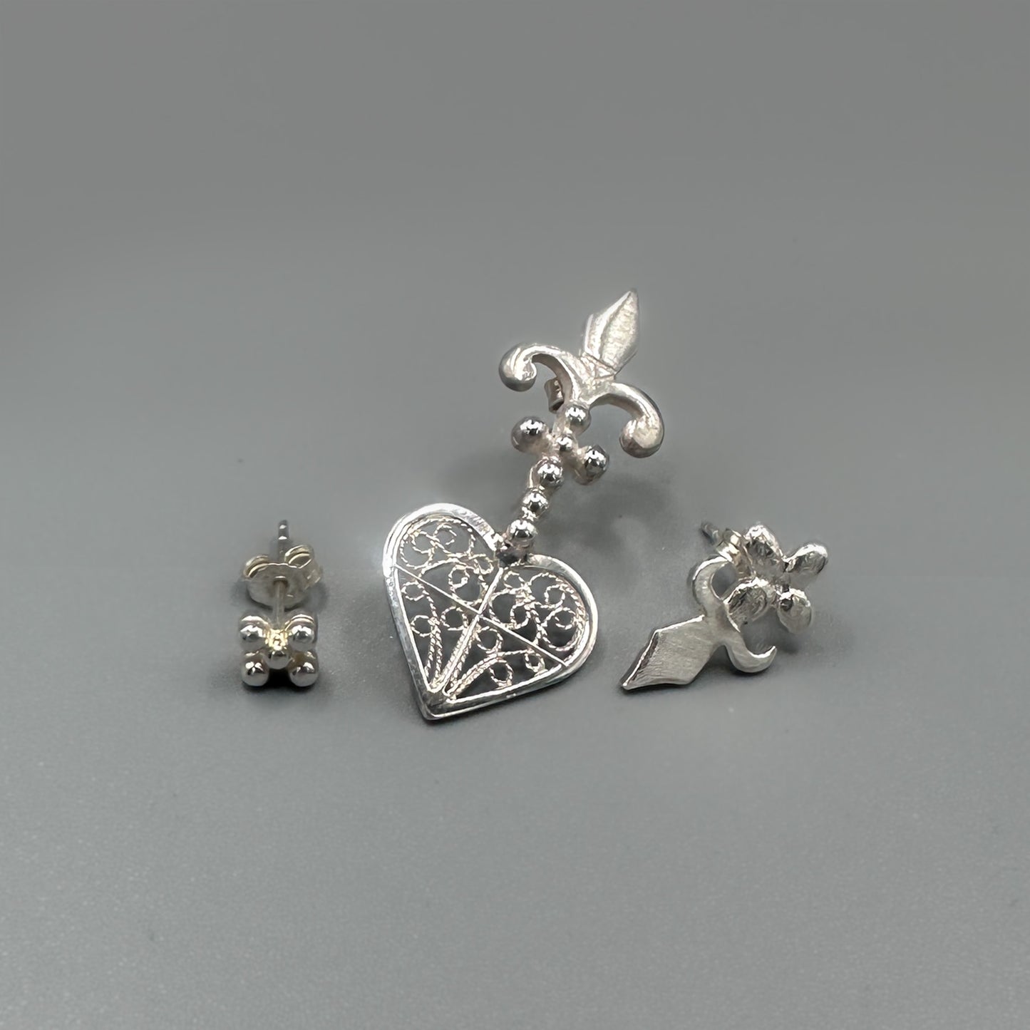 Victoria Earring Set - Filigree in Silver