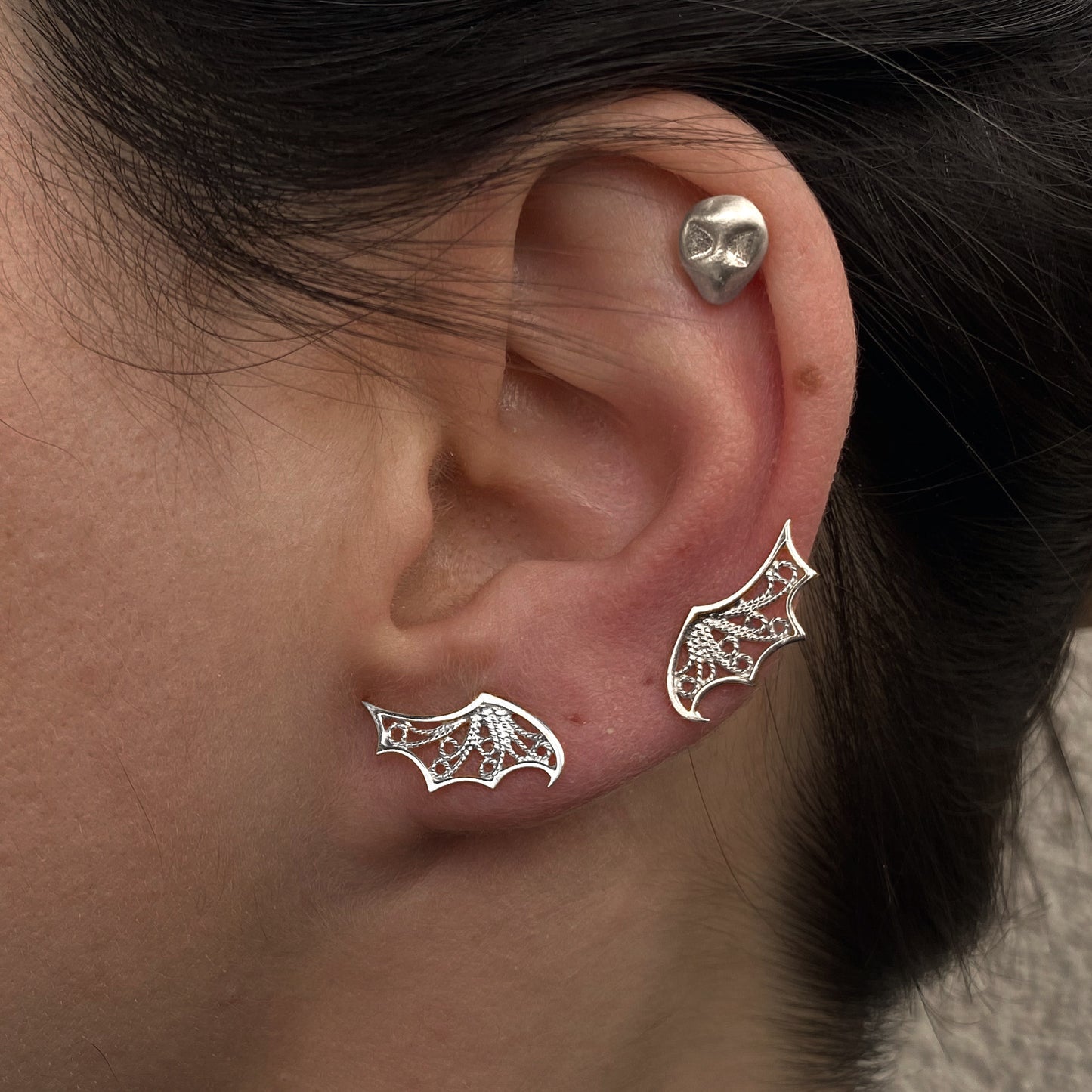 Devolo Wing Studs - Filigree in Silver