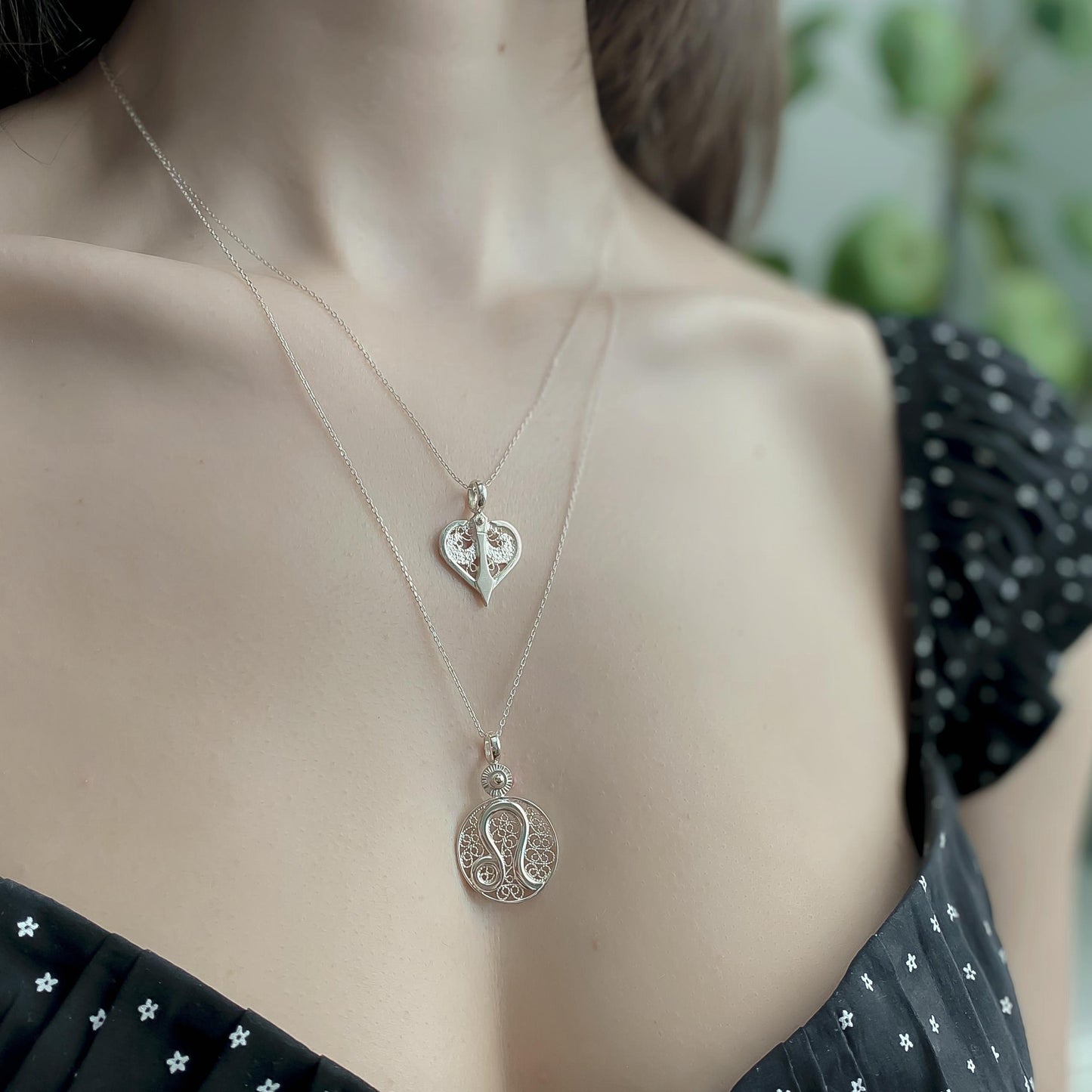 Joan Heart Necklace – Filigree in Silver