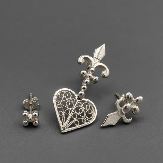 Victoria Earring Set - Filigree in Silver