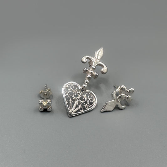 Victoria Earring Set - Filigree in Silver