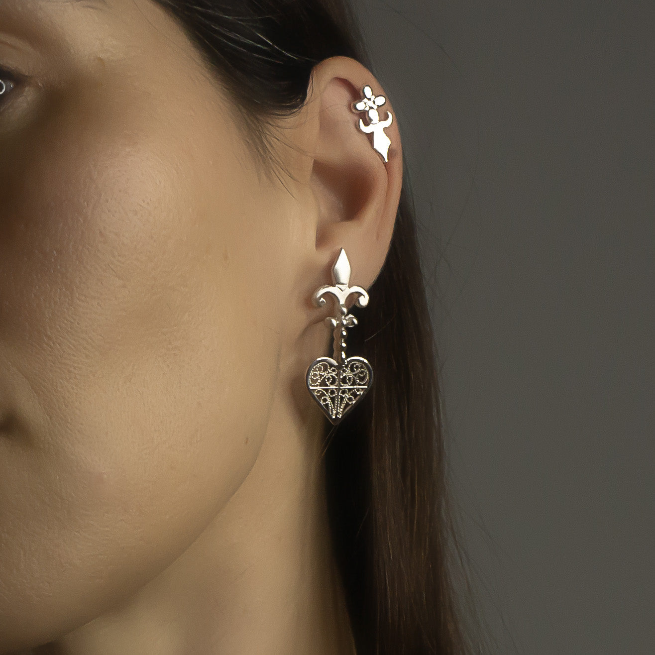 Victoria Earrings – Filigree in Silver