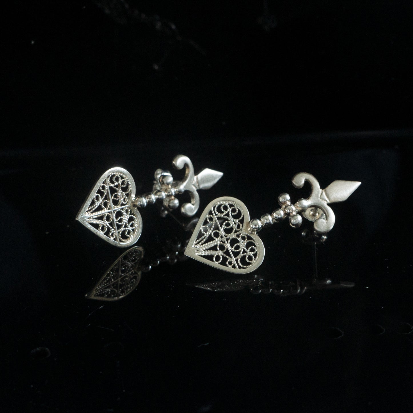 Victoria Earrings – Filigree in Silver