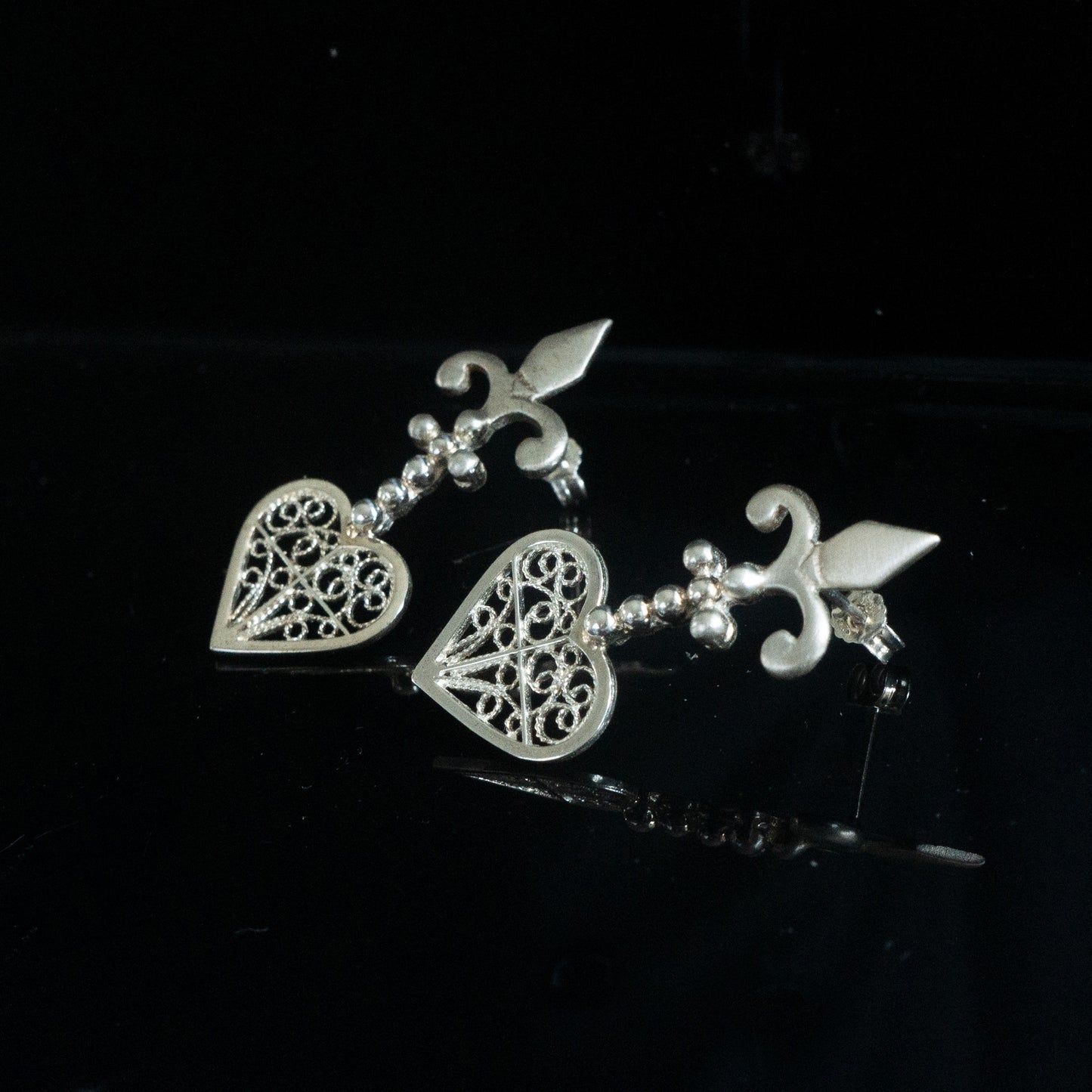 Victoria Earrings – Filigree in Silver
