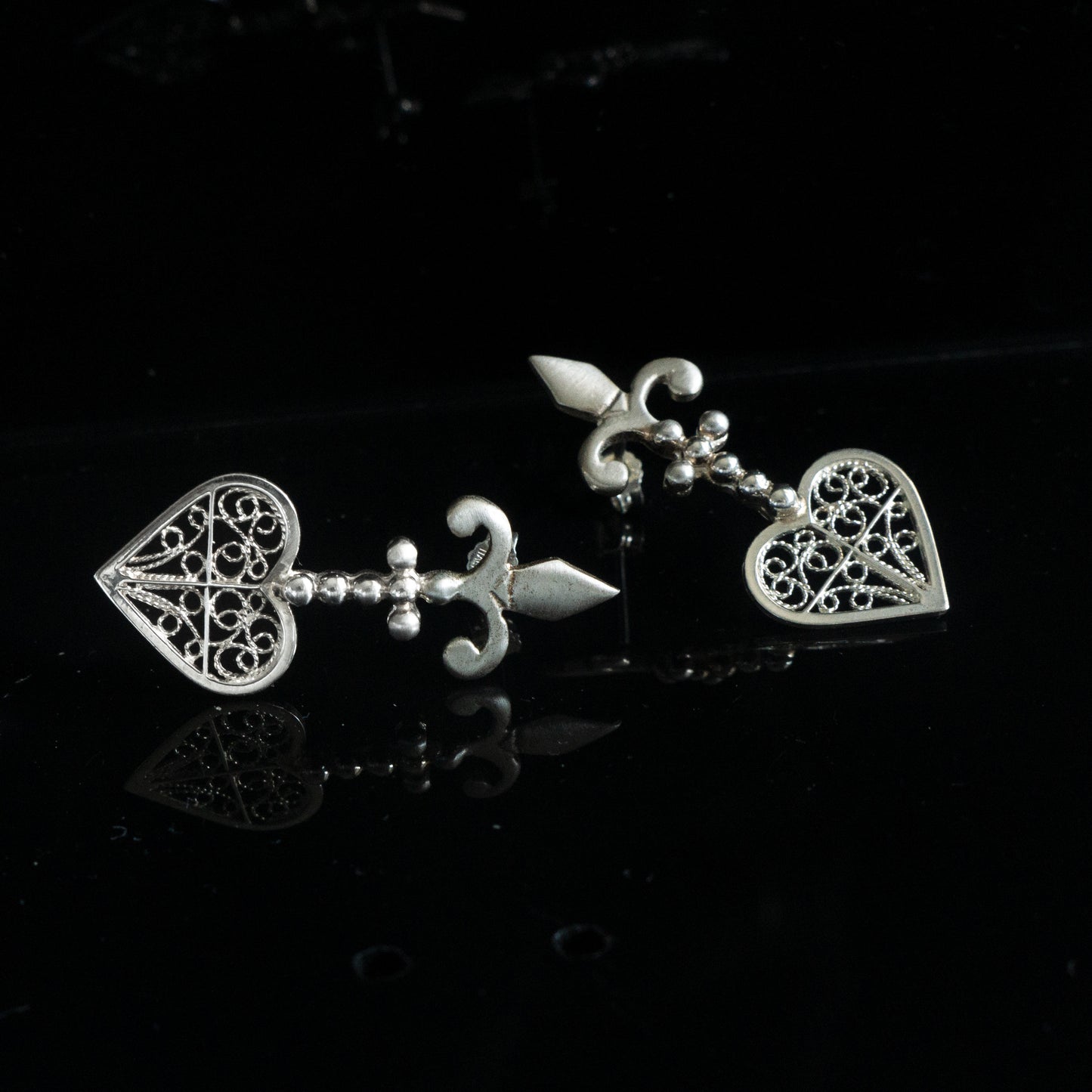 Victoria Earrings – Filigree in Silver